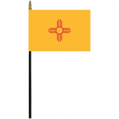 MRF-46-NEW MEXICO New Mexico 4" x 6” Staff Mounted Rayon-0