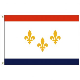 CF-5X8-NEWORLEANS New Orleans 5' x 8' Nylon Flag with Heading and Grommets-0