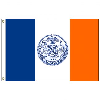 CF-6X10-NYC New York City 6' x 10' Nylon Flag with Heading and Grommets-0