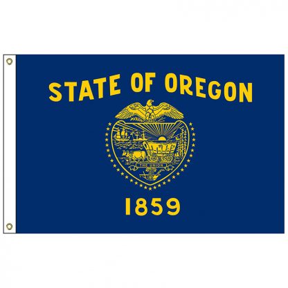 SF-105P-OREGON Oregon 5' x 8' 2-ply Polyester Flag with Heading and Grommets-0