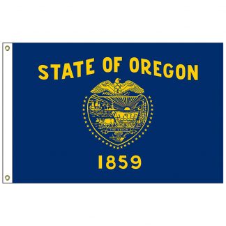SF-104-OREGON Oregon 4' x 6' Nylon Flag with Heading and Grommets-0