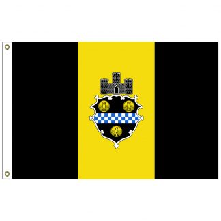 CF-3X5-PITTSBURGH Pittsburgh 3' x 5' Nylon Flag with Heading and Grommets-0