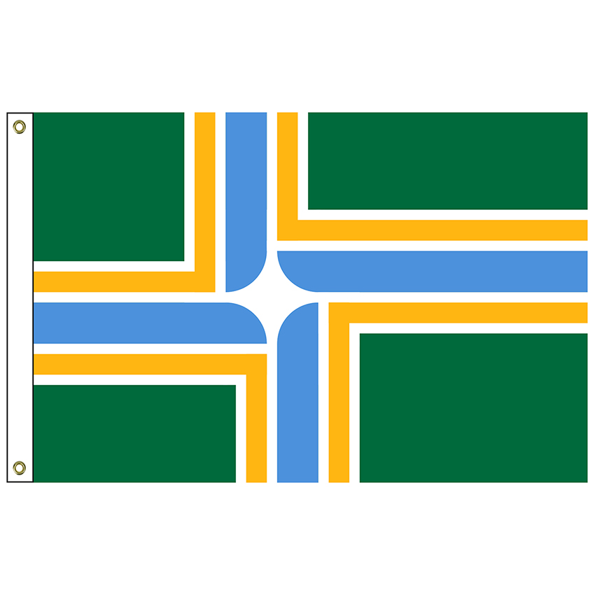 3'x5' City of Portland Flag Oregon State Outdoor Banner Logo Seal Emblem New 3x5 