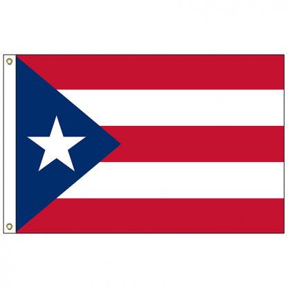 SF-103-PUERTORICO Puerto Rico 3' x 5' Nylon Flag with Heading and Grommets-0