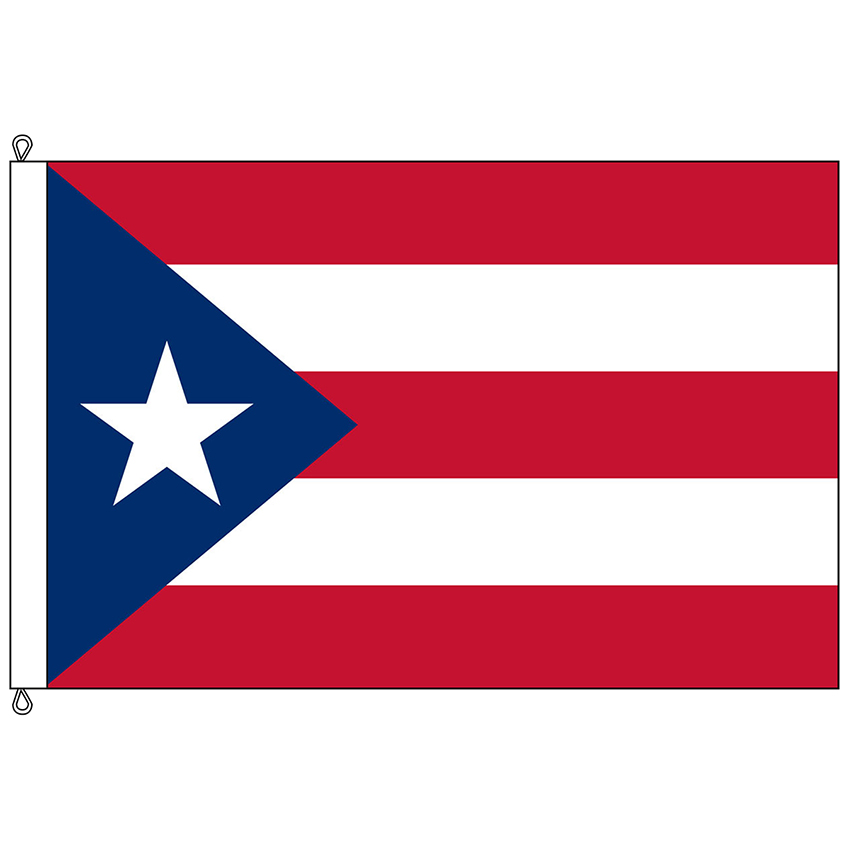 SF-1015-PUERTORICO Puerto Rico 10′ x 15′ Nylon Flag with Rope and Thimble
