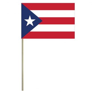 ECM-46-PUERTORICO Puerto Rico 4" x 6" Mtd Cotton Stick Flag-0