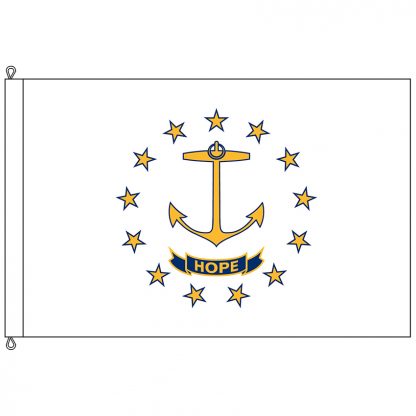 SF-1218-RHODEISLAND Rhode Island 12' x 18' Nylon Flag with Rope and Thimble-0