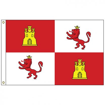 HF-429 Royal Standard of Spain 3' x 5' Outdoor Nylon Flag with Heading and Grommets-0