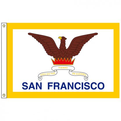 CF-5X8-SANFRAN San Francisco 5' x 8' Nylon Flag with Heading and Grommets-0