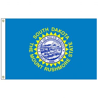 SF-106-SDAKOTA South Dakota 6' x 10' Nylon Flag with Heading and Grommets-0