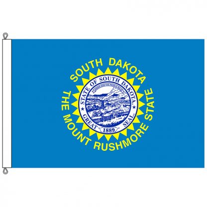 SF-1218-SOUTHDAKOTA South Dakota 12' x 18' Nylon Flag with Rope and Thimble-0