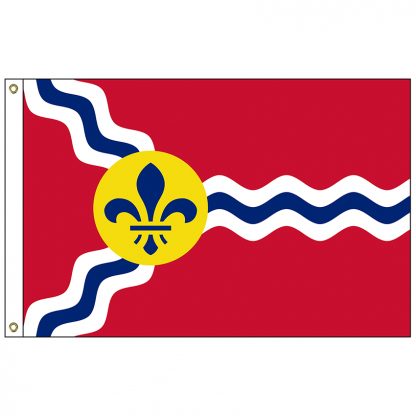 CF-3X5-STLOUIS St. Louis 3' x 5' Nylon Flag with Heading and Grommets-0