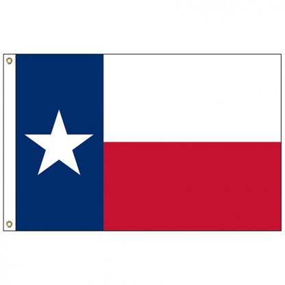 SF-104P-TEXAS Texas 4' x 6' 2-ply Polyester Flag with Heading and Grommets-0
