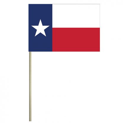 ECM-46-TEXAS Texas 4" x 6" Cotton Stick Flag-0