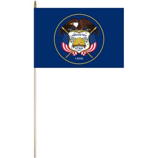 EPC-1218-UTAH Utah 12" x 18" Stick Flag-0