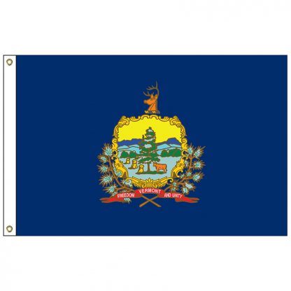 SF-106-VERMONT Vermont 6' x 10' Nylon Flag with Heading and Grommets-0