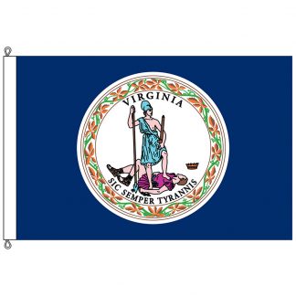 SF-812-VIRGINIA Virginia 8' x 12' Nylon Flag with Rope and Thimble-0