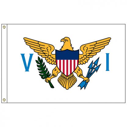 SF-103-USVIRGINISLAN U.S. Virgin Islands 3' x 5' Nylon Flag with Heading and Grommets-0