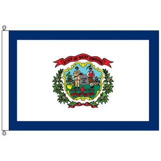 SF-812-WESTVIRGINIA West Virginia 8' x 12' Nylon Flag with Rope and Thimble-0