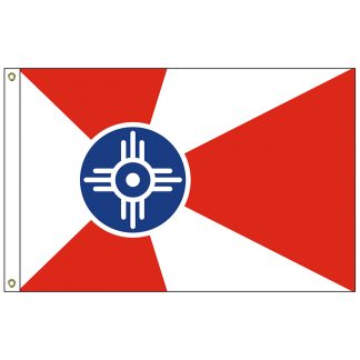 CF-3X5-WICHITA Wichita 3' x 5' Nylon Flag with Heading and Grommets-0