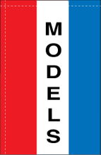WC-8V-MODELS Models 2.5' x 5' Windcasher Vertical Message Flag-0