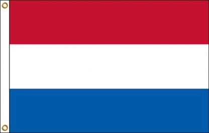 PCF-35B-NETHERLANDS Netherlands 3' x 5' 68D Polyester Flag with Heading and Grommets-0
