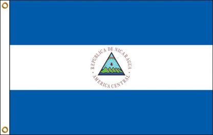 FW-130-4X6NICARAGUA Nicaragua with Seal 4' x 6' Outdoor Nylon Flag with Heading and Grommets-0