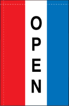 WC-8V-OPEN Open 2.5' x 5' Windchaser Vertical Message Flag-0