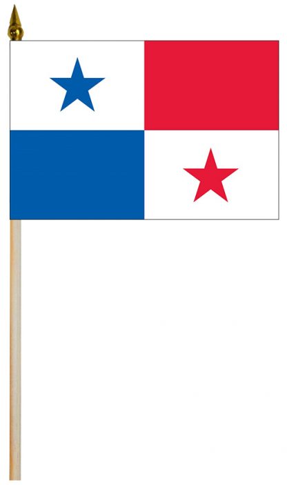 EPC-1218-PANAMA Panama 12" x 18" Staff-mounted Polyester Stick Flag-0