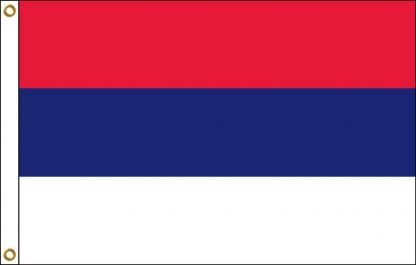 035193 Serbia 6' x 10' Outdoor Nylon Flag with Heading and Grommets-0