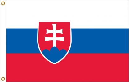 FW-140-4X6SLOVAKIA Slovakia 4' x 6' Outdoor Nylon Flag with Heading and Grommets-0