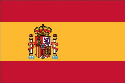 EPC-1218-SPAIN Spain 12" x 18" Staff-mounted Polyester with Seal Stick Flag-0