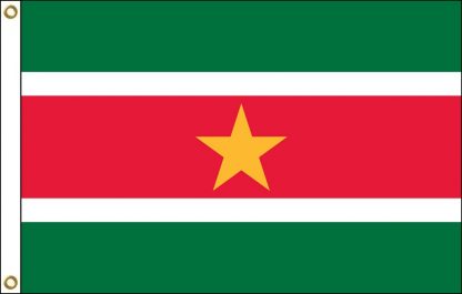 FW-135-5X8SURINAME Suriname 5' x 8' Outdoor Nylon Flag with Heading and Grommets-0