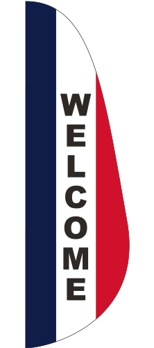 FEF-3X10-WELCOME Welcome 3' x 10' Message Feather Flag-0