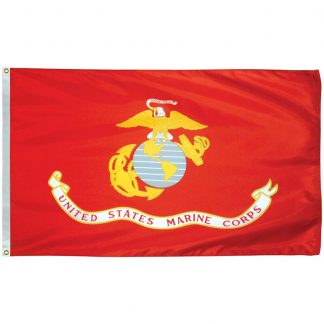 AFF-904 Marine Corps 5' x 8' Outdoor Nylon Flag with Heading and Grommets-0