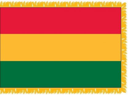 FWI-210-3X5BOLIVIA Bolivia 3' x 5' Indoor Flag with Pole Sleeve and Fringe-0