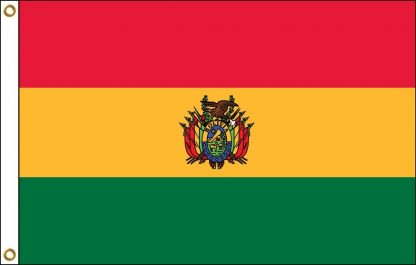 035031 Bolivia with Seal 6' x 10' Outdoor Nylon Flag with Heading and Grommets-0