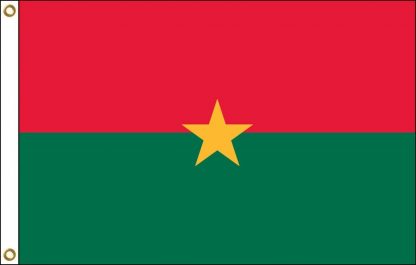 FW-125-BURKINA Burkina 2' x 3' Outdoor Nylon Flag with Heading and Grommets-0