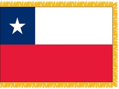 FWI-220-4X6CHILE Chile 4' x 6' Indoor Flag with Pole Sleeve and Fringe-0