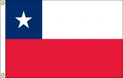 FW-120-CHILE Chile 2' x 3' Outdoor Nylon Flag with Heading and Grommets-0
