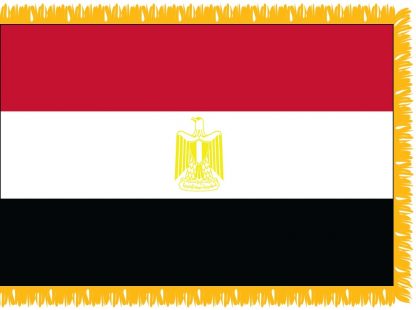 FWI-225-4X6EGYPT Egypt 4' x 6' Indoor Flag with Pole Sleeve and Fringe-0