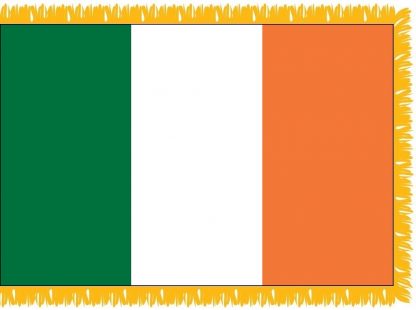 FWI-210-3X5IRELAND Ireland 3' x 5' Indoor Flag with Pole Sleeve and Fringe-0