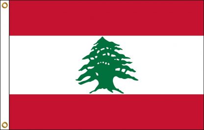 FW-130-LEBANON Lebanon 2' x 3' Outdoor Nylon Flag with Heading and Grommets-0