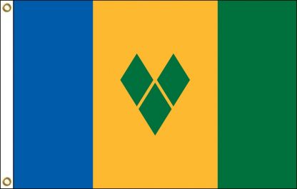 FW-130-STVINCENT St. Vincent 2' x 3' Outdoor Nylon Flag with Heading and Grommets-0