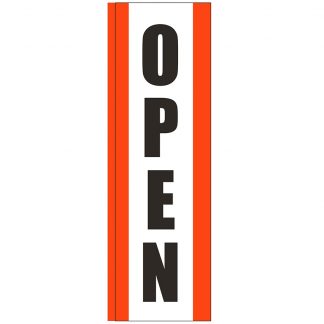 FF-S-310-OPENORANGE Open (Orange) 3' x 10' Square Feather Flag-0