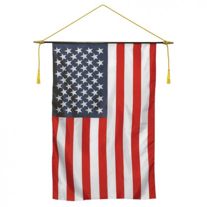CRS-1624 16" x 24" Polyester Classroom U.S. Flag Banner-0
