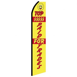 SWOOP-007 12' Digitally Printed Top Paid For Trades Swooper Banner-0
