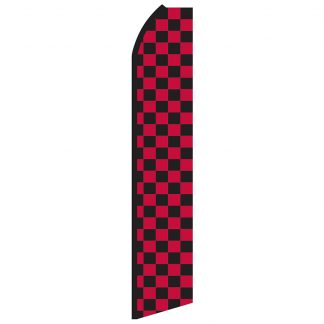 SWOOP-014 12' Digitally Printed Red/Black Checkered Swooper Banner-0