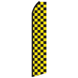 SWOOP-017 12' Digitally Printed Black/Yellow Swooper Banner-0