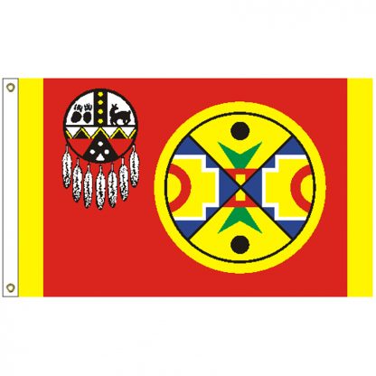 NAT-4X6-AROOSTOOK 4' x 6' Aroostook Band of Mi'Kmaq Indians Tribe Flag With Heading And Grommets-0